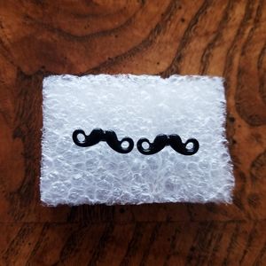 Mustache earrings 2 pair